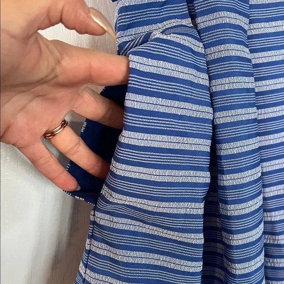 Anne Klein Navy and Light Blue Midi Dress - Picture 4 of 4